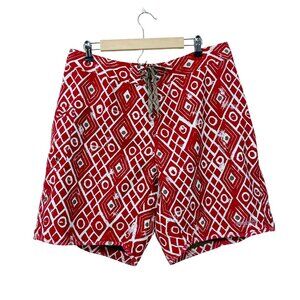 Patagonia Men's 38 Wavefarer Board‎ Shorts Swim Trunks 8" Red Lined Pocket